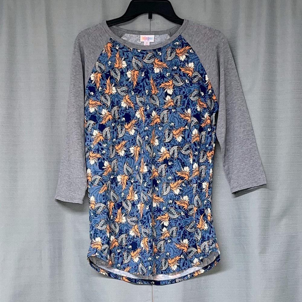 Lularoe Blue Paisley Randy Shirt